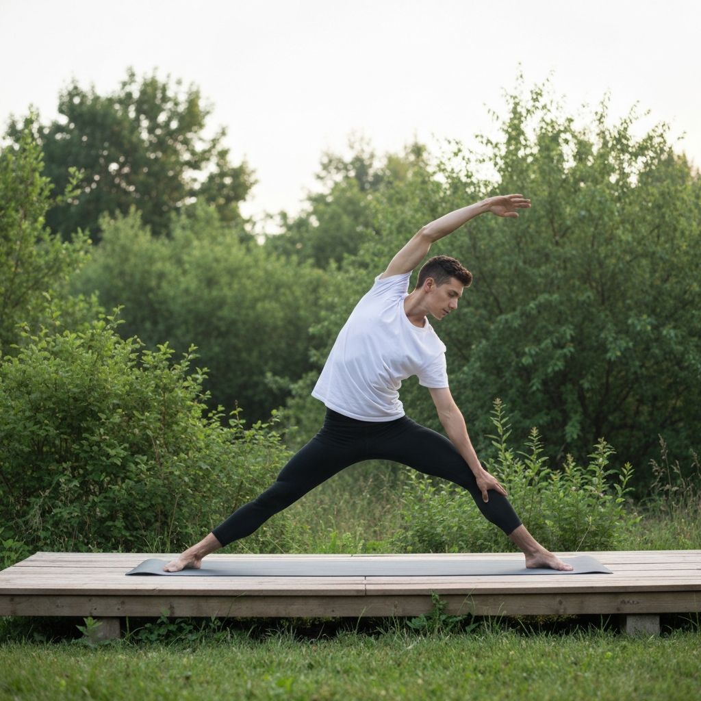 Person engaging in wellness activity
